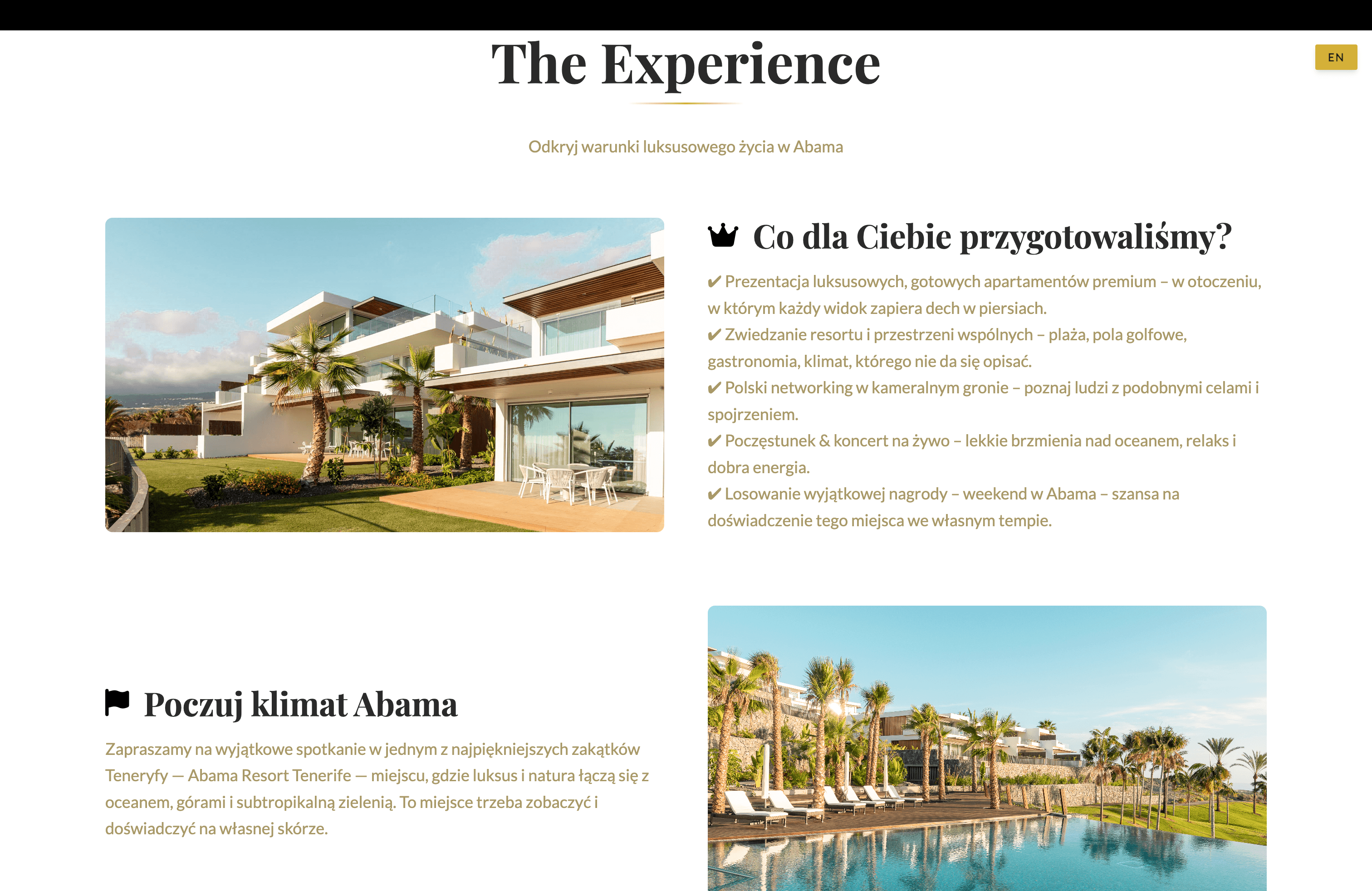 Landing Abama – prezentacja